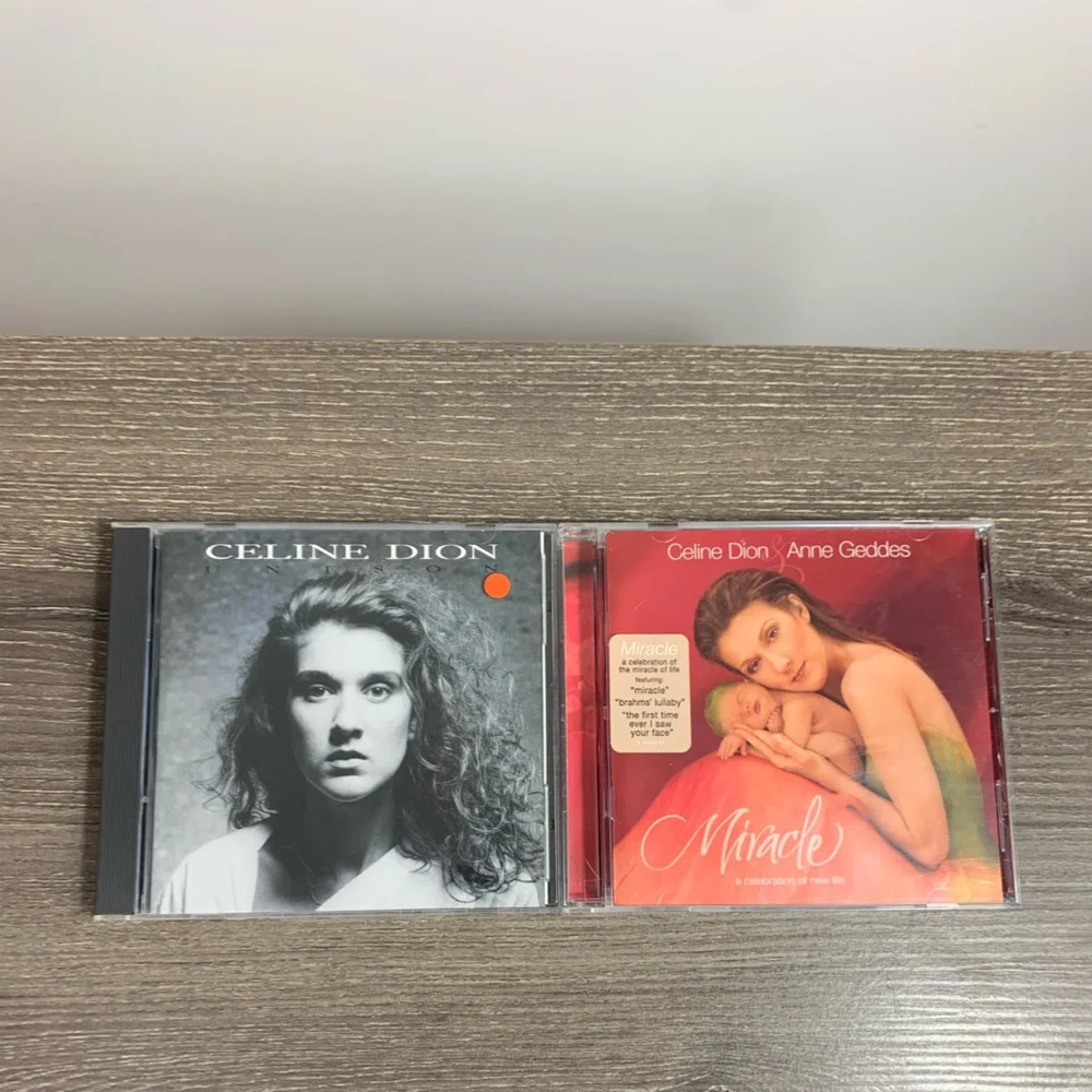 Celine Dion CD’s Unison & Miracle (Celine Dion Anne Geddes) Lot Of 2 USED
